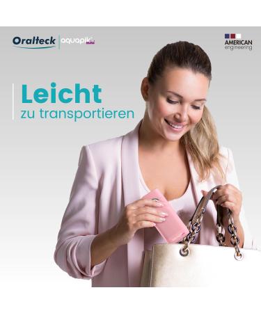 Aquapik Mini Oral Shower - Portable Wireless Water Flosser with 4 Nozzles Rechargeable IPX8 Waterproof 5 Modes - Family Friendly (Pink & White) - Buy Online on GoSupps.com