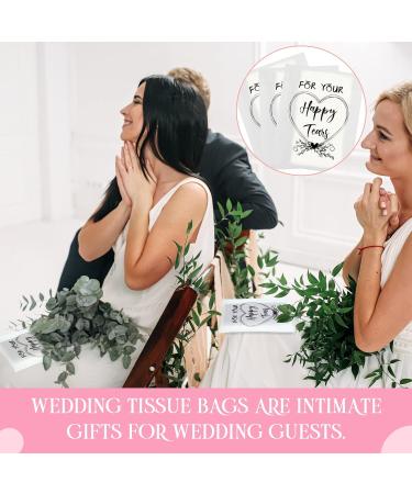 60 Pack Travel Size Wedding Happy Tears Tissues - Bulk 3 Ply Facial Tissue Packs for Guests - Wedding Party Favors - Buy Online on GoSupps.com