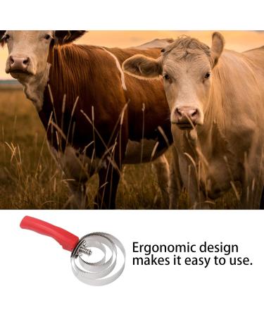 Buy Stainless Steel 6 Ring Curry Comb for Horses Sheep & Cows - Relieve Itching & Shedding (4 Turns) - International Shipping Available - Buy Online on GoSupps.com