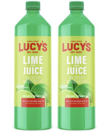 Lucys Family Owned - Lime Juice, 32 oz. Bottle (Pack of 2) 32 Fl Oz (Pack of 2)
