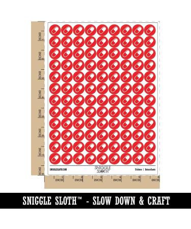 Buy 200+ Red Gloss Round Stickers 0.50 Size for Pill Medicine | International Shipping Available - Buy Online on GoSupps.com