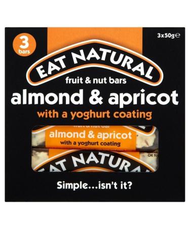 Eat Natural Yogurt Coated Bars & Apricot Almonds (3x50g) - Pack of 2