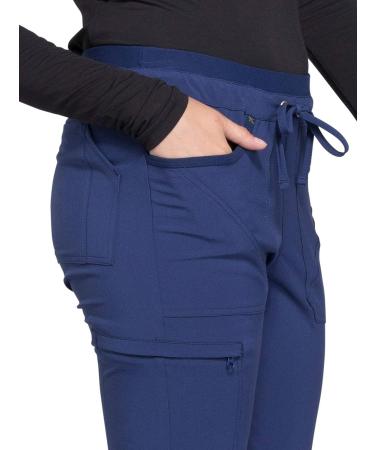 Cherokee Iflex Women's Drawstring Tapered Leg Scrub Pants CK010 - Navy (Small Tall) - Buy Online on GoSupps.com
