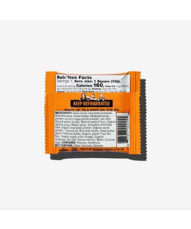 Mid-Day Squares Peanut Butta Protein Chocolate Bars, 1.16 Oz each, 3 Packs (36 Squares) | Made with Real Chocolate, 6g Plant Protein, 4g Fiber, Gluten Free, Plant-Based Peanut Butta 12 Count (Pack of 3) - Buy Online on GoSupps.com