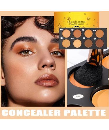  Zankie Cream contour palette 8 different shades with full coverage and a waterproof formula for the face Concealer palette for full coverage and correction - Buy Online on GoSupps.com