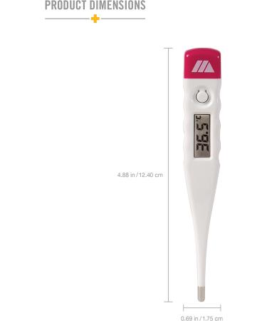 Mabis Digital Thermometer for Babies & Adults - Fast & Accurate (Oral Rectal Underarm) - Pink - Buy Online on GoSupps.com