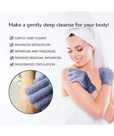 Evridwear Heavy Exfoliating Gloves & Back Scrubber Bath Sponge Set - Shower Exfoliation Duo - Buy Online on GoSupps.com