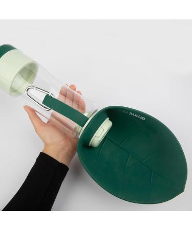 EMMI-PET 2in1 Dog Drinking Bottle - Portable 600ml with 150ml Feed Bag & Carabiner for Small & Large Dogs - Ideal for On-The-Go Hydration - Buy Online on GoSupps.com