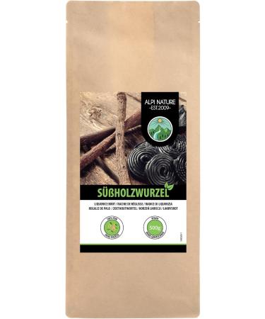 Dried licorice root (500g) cut licorice root 100% pure and natural for tea preparation - Buy Online on GoSupps.com