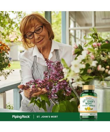 Piping Rock St. John's Wort Capsules | 180 Pills | Extract Supplement for Women and Men | Non-GMO Gluten Free - Buy Online on GoSupps.com