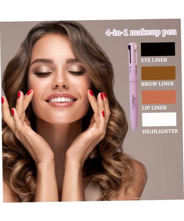 Makeup Pencil 4 in 1 Makeup Pen Multifunctional Makeup Pencil from Eyeliner Lip Liner Brow Pencil And Highlighter Compact Makeup Accessories Style 3 - Buy Online on GoSupps.com