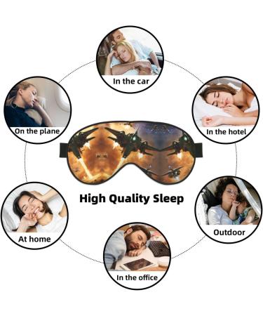 Buy Aircraft Fighter Jets Print Unisex Sleeping Eye Mask - Soft Comfortable Light-Blocking for Travel & Sleep - Buy Online on GoSupps.com