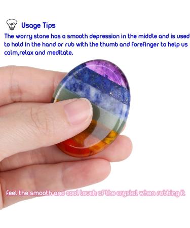 Buy Xiannvxi Chakra Crystals | Healing Thumb Stones for Stress Relief & Meditation | Naturally Polished Oval Pocket Stones - Buy Online on GoSupps.com