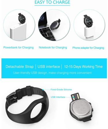 Synwee Kids Fitness Tracker Watch - IP68 Waterproof Non-Bluetooth Pedometer/Vibration Alarm Clock/Timer - Black - Buy Online on GoSupps.com