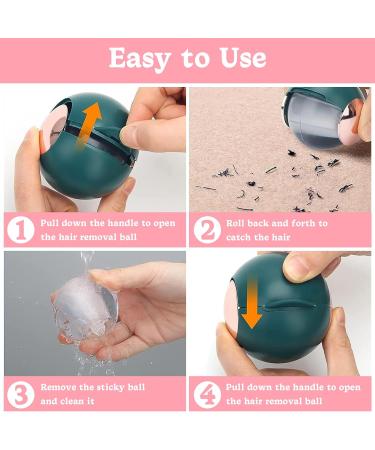 Vibbang Washable Gel Lint Roller Ball - Reusable Sticky Pet Hair Remover for Dog & Cat Hair - Mini Portable Travel Size - Extra Sticky Household Dedust and Food Scraps Remover - Pink - Buy Online on GoSupps.com