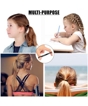 JIANYI 1200 Pack Mini Rubber Bands - Small Soft Elastic Hair Ties for Kids, Toddlers, Braids, Ponytails - Black - Buy Online on GoSupps.com