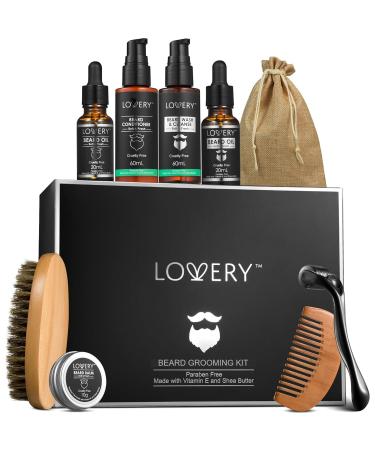 Beard Grooming Kit - Perfect Christmas Gifts for Men | Complete Beard Care Set with Oil Balm Wash Brush & Comb | Ideal Gifts for Dad Husband & Boyfriend - Buy Online on GoSupps.com