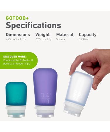 humangear GoToob+ Large 100ml GoToob+ Travel Bottle with locking cap - Large 100ml - Clear Large - Buy Online on GoSupps.com