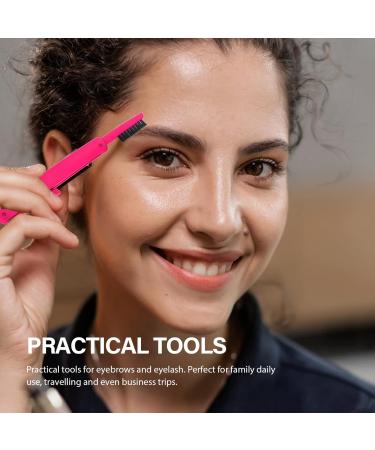 Minkissy 2pcs Multifunctional Makeup Brushes Set - Eyebrow Eyelash Comb & Foundation Tools - Random Color - Perfect for Beauty Care & Professional Makeup - Buy Online on GoSupps.com