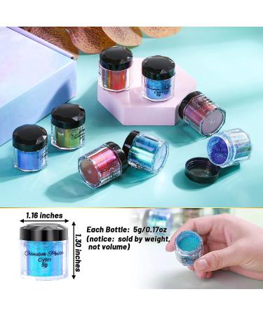 Chameleon Powder Pigment Set - 8 Color Changing Mica Powders for Epoxy Resin, Nails, Crafts & More - Buy Online on GoSupps.com