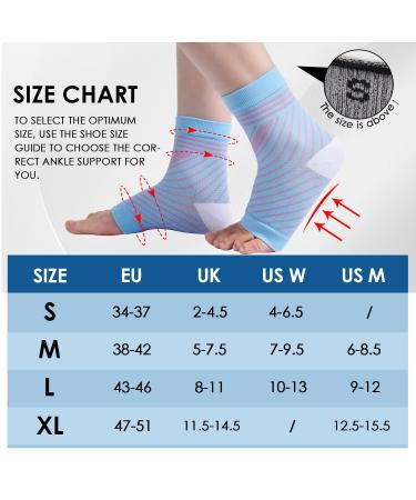 4 Pairs Neuropathy Socks - Foot Compression Support for Men & Women - Pain Relief & Injury Recovery - Anti-Slip Breathable Design - M Blue - Buy Online on GoSupps.com