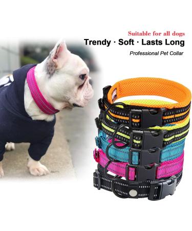 PETTOM Adjustable Nylon Dog Collar - Breathable & Reflective XS Orange | International Shipping - Buy Online on GoSupps.com