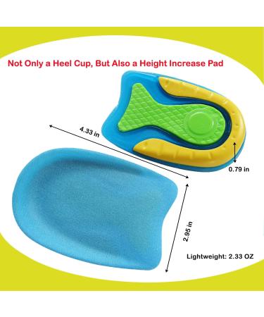 Men's Gel Heel Cups for Heel Pain Relief and Shock Absorption - Silicon Pads for Plantar Fasciitis, Bone Spurs - Size 6-12 - Buy Online on GoSupps.com