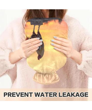 Farm Rooster Sunrise Hot Water Bottle with Cover - 1L BPA Free Hot Water Bag for Pain Relief & Cold Compress - Buy Online on GoSupps.com