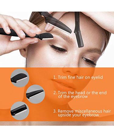 Fitdon Eyebrow Set: Stainless Steel Tweezers Scissors Brush & Razors | 6-Piece Grooming Kit for Perfect Eyebrows - Buy Online on GoSupps.com