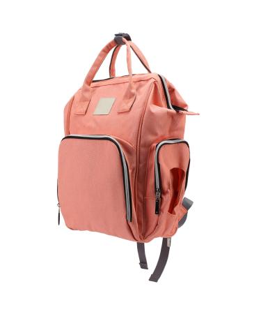 Shanrya Multifunction wrapping bag waterproof mummy backpack polyester large capacity 2 hanging straps for the outdoor area pink orange
