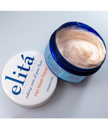 Elita 8oz All Natural Hair Mask Repair Treatment - Paraben & Sulfate Free, Color Safe - Made in USA - Buy Online on GoSupps.com
