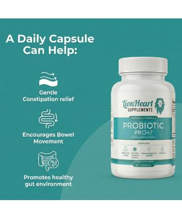 Best Probiotic for Constipation - Regular Bowel Movement Supplements -Bowel Movement Supplements -Probiotics for Ibs and Constipation Relief - Recommended for Women and Men - 60 Caps - Buy Online on GoSupps.com