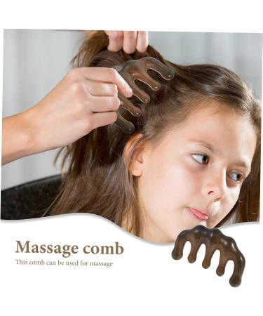 Anneomas Sandalwood Comb & Scalp Massager - Gua Sha Ridge Massage Brush | Handheld Wooden Comb for Relaxation & Massage - Perfect for Body Care - Buy Online on GoSupps.com