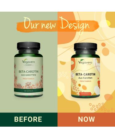 Vegavero Beta Carotene 180 Capsules | Tan Accelerator & Vitamin A | 100% Natural | Vegan & Lab-Tested - Buy Online on GoSupps.com