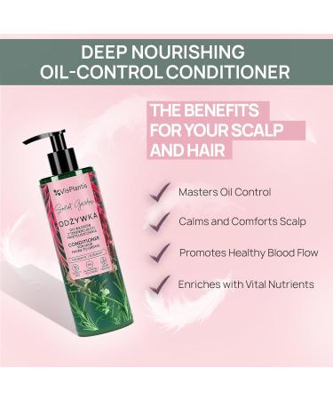 Vis Plantis Natural Conditioner with Rosemary | Vegan Care for Oily Hair | Cleans Maintains & Strengthens Strands | 400 ml - Buy Online on GoSupps.com