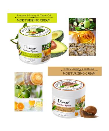 DISAAR Beauty Snail Vitamin C Jojoba Oil Firming Skin Moisturizing Cream Hydrates Repairs 120ml/4.03fl.oz - Buy Online on GoSupps.com