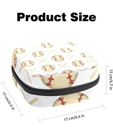 Anna Cowper Baseball Pattern Menstrual Storage Bag - Multi-colored Portable Period Pouch for Women & Teens | 1Pc - Buy Online on GoSupps.com