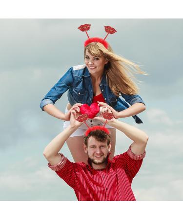 UNVOJL 2 Pieces Valentine's Day Headbands Red Glitter Lip Shape Headband Hair Hoop Party Hair Accessories for Women Wedding Birthday Gift - Buy Online on GoSupps.com