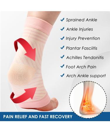 8 Pairs Neuropathy Socks Plantar Fasciitis Compression Support XL - Pink+Blue - Buy Online on GoSupps.com
