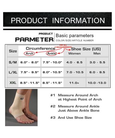 SPOTBRACE Ankle Brace Compression Sleeve (2 PACK) - Breathable Support for Men and Women - Ideal for Swelling, Plantar Fasciitis, Sprains - Nude, Large - Buy Online on GoSupps.com