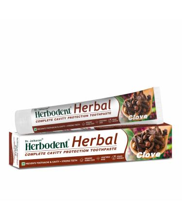 Herbodent Herbal Clove Toothpaste - 6.53 oz Pack of 1 | Natural Herbs - Clove Babool Bakul and More | Daily use Toothpaste 6.53 Ounce (Pack of 1)
