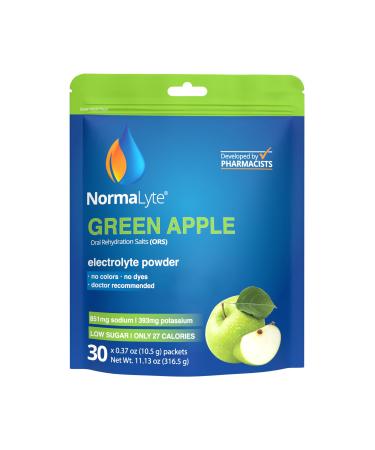 NormaLyte Apple - Electrolyte Powder Packets | Clinically Studied Electrolyte Drink Mix | 30 Count Effective Hydration Sticks 0.37 Ounce (Pack of 30)