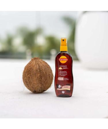 Carroten Intensive Tanning Oil SPF 0 200 ml - Tan Accelerator with Carrot and Coconut Oils - Vegan Sun Tan Spray with Coconut Fragrance - Buy Online on GoSupps.com
