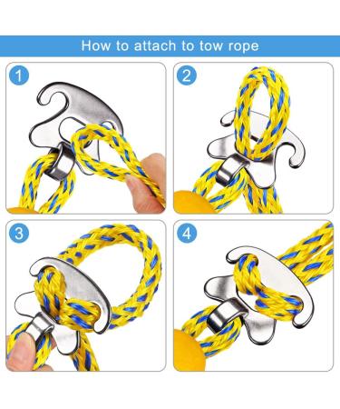 SELEWARE Heavy Duty Boat Tow Harness with Stainless Steel Quick Connector - Yellow - Buy Online on GoSupps.com