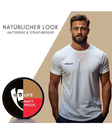 G ld Hair Wax Matt Paste for Men - Natural Look 24H Hold Vegan - Trio Pack (3 x 100ml) - Perfect for All Hair Types - Buy Online on GoSupps.com