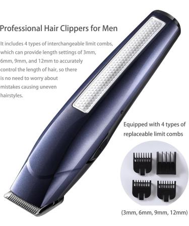 IVYARD Hair Clippers for Men - Professional Cordless Hair Cutting Kit USB Rechargeable Electric Trimmer with Guide Combs Dark Blue - Buy Online on GoSupps.com