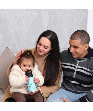 Bjpkpk Kids 15oz Coral Stainless Steel Water Bottle with Straw Lid - Insulated, Leak Proof, BPA Free - Ideal for School - Buy Online on GoSupps.com