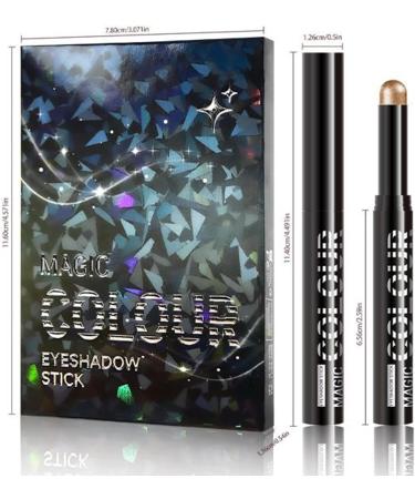 Cream Eyeshadow Stick Eyeshadow Brightener Long Lasting Waterproof Shiny Makeup Tool for Daily Use Birthday Beauty Holiday Gift Travel Vacation Girls Women - Buy Online on GoSupps.com