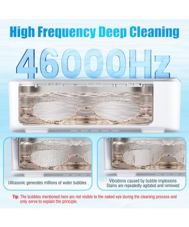 Gisaae Ultrasonic Cleaner 46KHz Portable Ultrasonic Jewellery Cleaner 550ML Clean Pod Glasses Cleaner Machine Cleaning Sets Sonic Cleaner for Silver Jewelry Necklace Glasses Watch Denture Bracelets 550 Ml - Buy Online on GoSupps.com