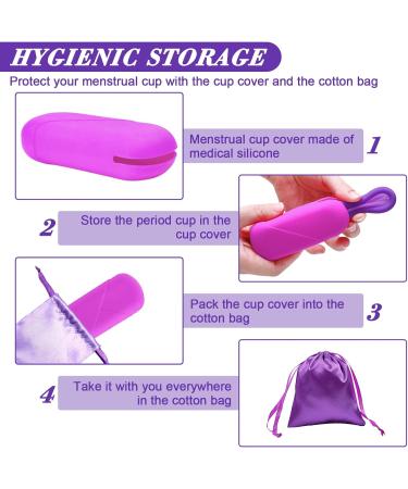 Shop Mhduyeg Menstrual Disc & Cup - Reusable Purple Period Solution with 5 Towels - Buy Online on GoSupps.com